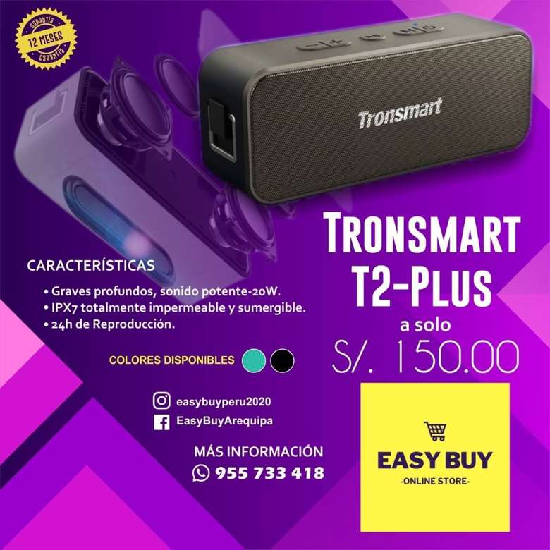 Altavoz o Parlante Bluetooth-Tronsmart T2-Plus